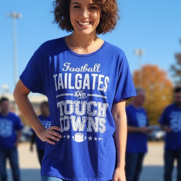Football Tailgates & Touchdowns Graphic Tee - Picture 1 of 11